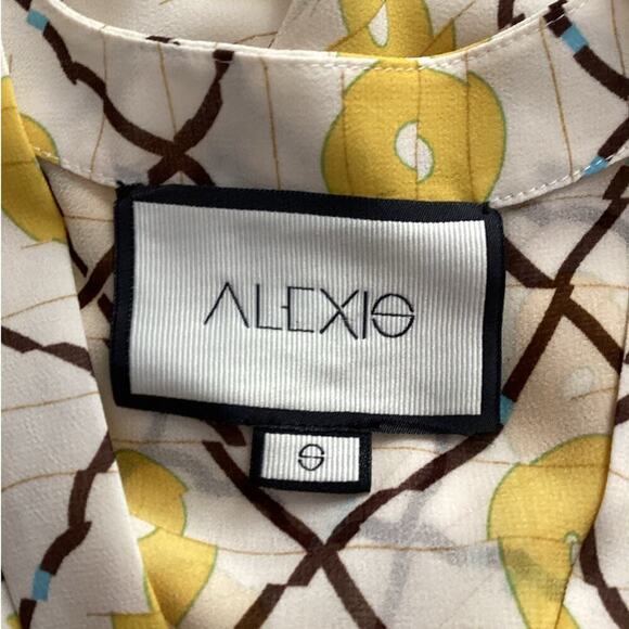 Alexis Sania Handkerchief Dress In Yellow And White Flowy Size Small - Picture 12 of 13